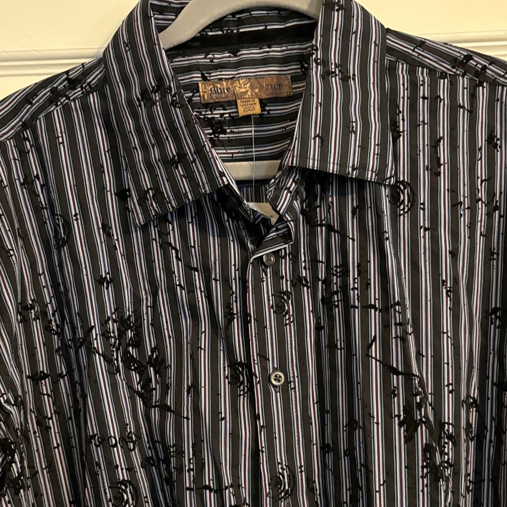 NWT 2XLT Men’s Warehouse Fancy Velvet Accent Dress Shirt